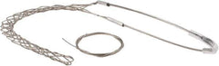Woodhead Electrical - 1/2 to 0.61 Inch Cable Diameter, Tinned Bronze, Single Loop Support Grip - 18 Inch Long, 770 Lb. Breaking Strength, 11 Inch Mesh Length - Industrial Tool & Supply