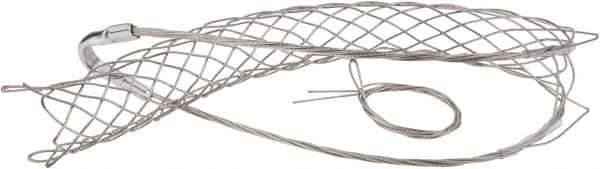Woodhead Electrical - 1-1/2 to 1.74 Inch Cable Diameter, Tinned Bronze, Single Loop Support Grip - 30 Inch Long, 1,680 Lb. Breaking Strength, 18 Inch Mesh Length - Industrial Tool & Supply
