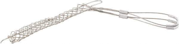 Woodhead Electrical - 0.62 to 0.74 Inch Cable Diameter, Tinned Bronze, Double Loop Support Grip - 18 Inch Long, 1,150 Lb. Breaking Strength, 11 Inch Mesh Length - Industrial Tool & Supply
