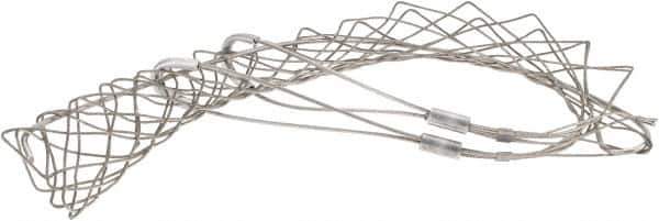 Woodhead Electrical - 1-1/2 to 1.74 Inch Cable Diameter, Tinned Bronze, Double Loop Support Grip - 25 Inch Long, 1,920 Lb. Breaking Strength, 18 Inch Mesh Length - Industrial Tool & Supply