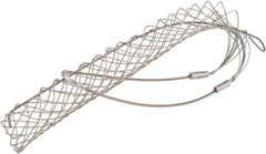 Woodhead Electrical - 1-3/4 to 1.99 Inch Cable Diameter, Tinned Bronze, Single Loop Support Grip - 34 Inch Long, 2,640 Lb. Breaking Strength, 20 Inch Mesh Length - Industrial Tool & Supply