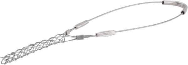 Woodhead Electrical - 0.22 to 0.32 Inch Cable Diameter, Galvanized Steel, Single Loop Support Grip - 12-1/2 Inch Long, 650 Lb. Breaking Strength, 3-1/2 Inch Mesh Length - Industrial Tool & Supply