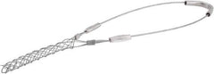 Woodhead Electrical - 0.22 to 0.32 Inch Cable Diameter, Galvanized Steel, Single Loop Support Grip - 12-1/2 Inch Long, 650 Lb. Breaking Strength, 3-1/2 Inch Mesh Length - Industrial Tool & Supply