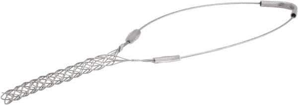 Woodhead Electrical - 0.3 to 0.43 Inch Cable Diameter, Galvanized Steel, Single Loop Support Grip - 13-1/2 Inch Long, 1,100 Lb. Breaking Strength, 4-1/2 Inch Mesh Length - Industrial Tool & Supply