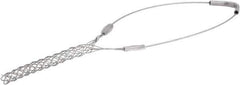 Woodhead Electrical - 0.3 to 0.43 Inch Cable Diameter, Galvanized Steel, Single Loop Support Grip - 13-1/2 Inch Long, 1,100 Lb. Breaking Strength, 4-1/2 Inch Mesh Length - Industrial Tool & Supply