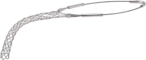Woodhead Electrical - 0.7 to 0.85 Inch Cable Diameter, Galvanized Steel, Single Loop Support Grip - 17-1/2 Inch Long, 1,900 Lb. Breaking Strength, 8-1/2 Inch Mesh Length - Industrial Tool & Supply