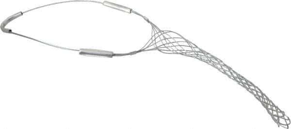 Woodhead Electrical - 0.96 to 1-1/4 Inch Cable Diameter, Galvanized Steel, Single Loop Support Grip - 20 Inch Long, 1,900 Lb. Breaking Strength, 11 Inch Mesh Length - Industrial Tool & Supply