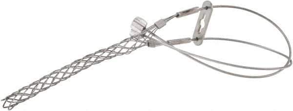 Woodhead Electrical - 0.4 to 0.56 Inch Cable Diameter, Galvanized Steel, Locking Bale and Universal Loop Support Grip - 17 Inch Long, 1,100 Lb. Breaking Strength, 5 Inch Mesh Length - Industrial Tool & Supply