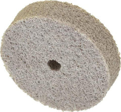 Norton - 2" Diam, 1/2" Face Width, 1/4" Center Hole, Fine Grade, Aluminum Oxide Deburring Wheel - Unitized, Medium Density 4 Grade, 11,000 RPM - Industrial Tool & Supply