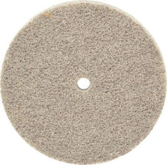 Norton - 3" Diam, 1/4" Face Width, 1/4" Center Hole, Fine Grade, Aluminum Oxide Deburring Wheel - Unitized, Medium Density 4 Grade, 8,000 RPM - Industrial Tool & Supply
