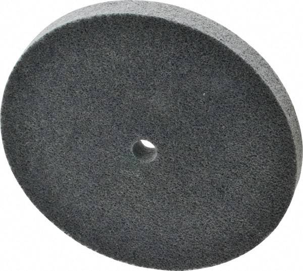 Norton - 6" Diam, 1/2" Face Width, 1/2" Center Hole, Medium Grade, Silicon Carbide Deburring Wheel - Unitized, Medium Density 4 Grade, 4,800 RPM - Industrial Tool & Supply