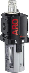 ARO/Ingersoll-Rand - 1/4" NPT, 150 Max psi Miniature Modular Lubricator - Polycarbonate Bowl, Aluminum Body, 51 CFM, 125°F Max Temp, 1.58" Long x 1.81" Wide x 5.04" High - Industrial Tool & Supply