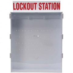 Brady - Empty Polystyrene/Acrylic Lockout Device & Tag Station - Industrial Tool & Supply