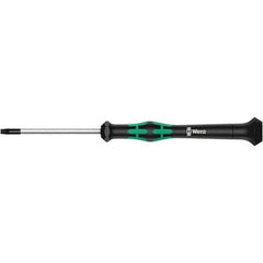 Wera - T2 Torx Driver - 1-37/64" Blade Length, 137mm OAL, Ergonomic Handle - Industrial Tool & Supply