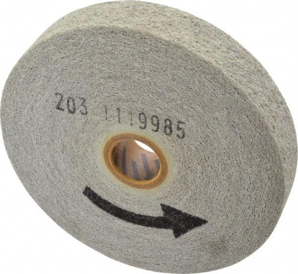 Norton - 6" Diam, 1" Face Width, 1" Center Hole, Fine Grade, Aluminum Oxide Deburring Wheel - Convolute, Medium Density 6 Grade, 4,500 RPM - Industrial Tool & Supply