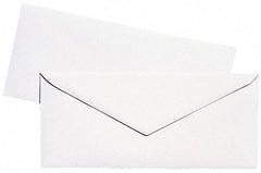 UNIVERSAL - 6-1/2" Long x 3-5/8" Wide Gummed Flap Plain White Envelope with Window - 24 Lb Paper Weight - Industrial Tool & Supply