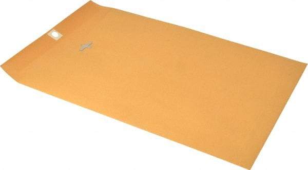 UNIVERSAL - 12" Long x 9" Wide Clasp with Gummed Flap Kraft Envelope - 28 Lb Paper Weight - Industrial Tool & Supply