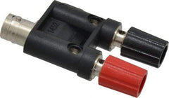 Pomona - Black Electrical Test Equipment Adapter - Use with Female BNC to Stackable Binding Posts - Industrial Tool & Supply