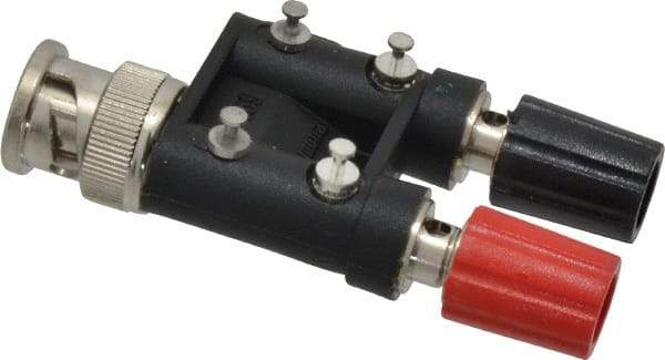 Pomona - Black Electrical Test Equipment Adapter - Use with Male BNC to Isolated Binding Posts - Industrial Tool & Supply