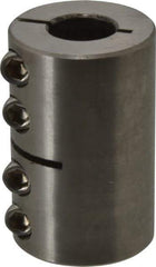 Climax Metal Products - 1/2" Inside x 1-1/8" Outside Diam, One Piece Split Clamping Collar - 1-3/4" Long - Industrial Tool & Supply