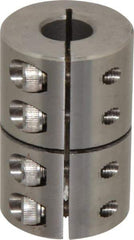 Climax Metal Products - 5/8" Inside x 1-5/16" Outside Diam, One Piece Split Clamping Collar - 2" Long - Industrial Tool & Supply