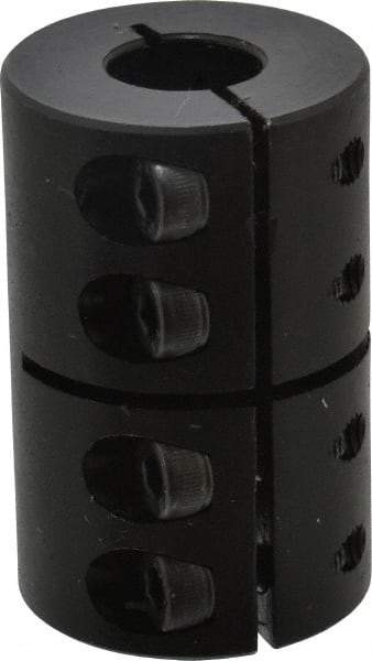 Climax Metal Products - 12mm Inside x 29mm Outside Diam, Metric One Piece Clamping Rigid Coupling - 45mm Long - Industrial Tool & Supply