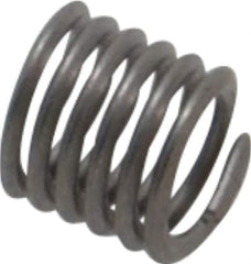 Heli-Coil - #8-32 UNC, 0.246" OAL, Free Running Helical Insert - 6 Free Coils, Tanged, Titanium, Bright Finish, 1-1/2D Insert Length - Industrial Tool & Supply