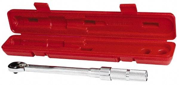 Proto - 3/8" Drive Mil Spec Micrometer Torque Wrench - 200 In/Lb to 1,000 In/Lb Torque, 15-1/2" OAL, 5 In/Lb Graduation, Ratchet Head - Industrial Tool & Supply