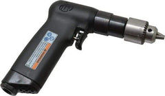 Ingersoll-Rand - 1/4" Keyed Chuck - Pistol Grip Handle, 3,800 RPM, 11 CFM, 0.33 hp, 90 psi - Industrial Tool & Supply