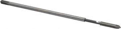 Made in USA - M5x0.80 Metric Coarse, 2 Flute, Bright Finish High Speed Steel, Spiral Point, Extension Pulley Tap - Plug Chamfer, 6" OAL - Exact Industrial Supply