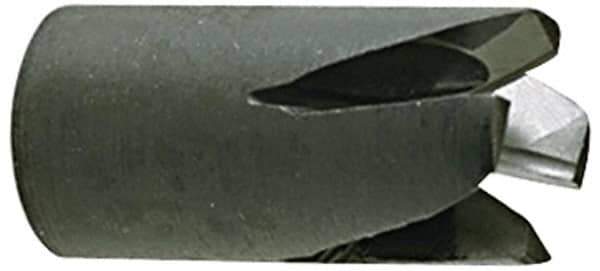 Made in USA - 60° Included Angle, 3/4-16" Hole Thread, Chamfer Edge, High Speed Steel, Outer Tube Edge Finishing Cutter - 1-1/2" Cutter Head Outside Diam, 1" Max Workpiece, 1-3/4" Long, 1/4" Threaded Hole Diam - Industrial Tool & Supply