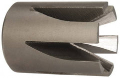 Made in USA - 90° Included Angle, 3/4-16" Hole Thread, Chamfer Edge, High Speed Steel, Outer Tube Edge Finishing Cutter - 1-1/2" Cutter Head Outside Diam, 1" Max Workpiece, 1-3/4" Long, 1/4" Threaded Hole Diam - Industrial Tool & Supply