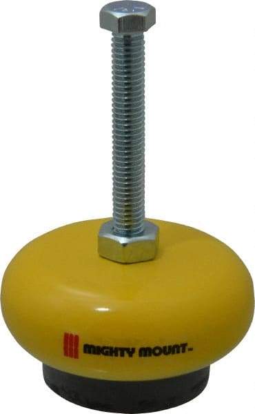Gibraltar - 3/8-16 Bolt Thread, 1-1/2" High Leveling Mount - 300 Max Lb Capacity, 3" Base Diam - Industrial Tool & Supply