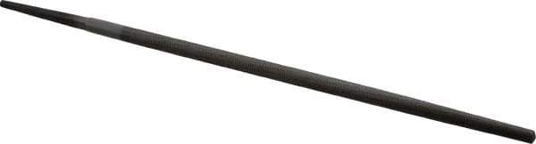 Value Collection - 10" Long, Second Cut, Round American-Pattern File - Double Cut, Tang - Industrial Tool & Supply