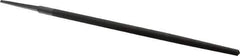 Value Collection - 12" Long, Smooth Cut, Round American-Pattern File - Double Cut, Tang - Industrial Tool & Supply