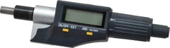 Fowler - 0 to 25mm Range, Flat Spindle Electronic Micrometer Head - 0.00005" Resolution, Friction Thimble, Carbide Measuring Face, Data Output - Industrial Tool & Supply