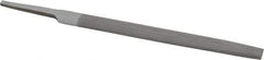 Value Collection - 6" Long, Smooth Cut, Half Round American-Pattern File - Double Cut, 5/32" Overall Thickness, Tang - Industrial Tool & Supply