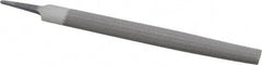Value Collection - 8" Long, Second Cut, Half Round American-Pattern File - Double Cut, 7/32" Overall Thickness, Tang - Industrial Tool & Supply