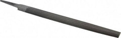 Value Collection - 10" Long, Second Cut, Half Round American-Pattern File - Double Cut, 9/32" Overall Thickness, Tang - Industrial Tool & Supply