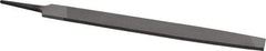 Value Collection - 8" Long, Smooth Cut, Mill American-Pattern File - Single Cut, 9/64" Overall Thickness, Tang - Industrial Tool & Supply