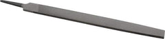 Value Collection - 10" Long, Second Cut, Mill American-Pattern File - Single Cut, 11/64" Overall Thickness, Tang - Industrial Tool & Supply