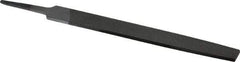 Value Collection - 6" Long, Smooth Cut, Flat American-Pattern File - Double Cut, 5/32" Overall Thickness, Tang - Industrial Tool & Supply