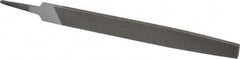 Value Collection - 8" Long, Second Cut, Flat American-Pattern File - Double Cut, 7/32" Overall Thickness, Tang - Industrial Tool & Supply