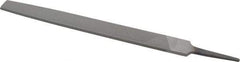 Value Collection - 10" Long, Second Cut, Flat American-Pattern File - Double Cut, 1/4" Overall Thickness, Tang - Industrial Tool & Supply