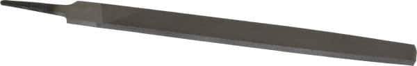 Value Collection - 10" Long, Smooth Cut, Flat American-Pattern File - Double Cut, 1/4" Overall Thickness, Tang - Industrial Tool & Supply