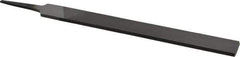 Value Collection - 8" Long, Smooth Cut, Hand American-Pattern File - Double Cut, 7/32" Overall Thickness, Tang - Industrial Tool & Supply