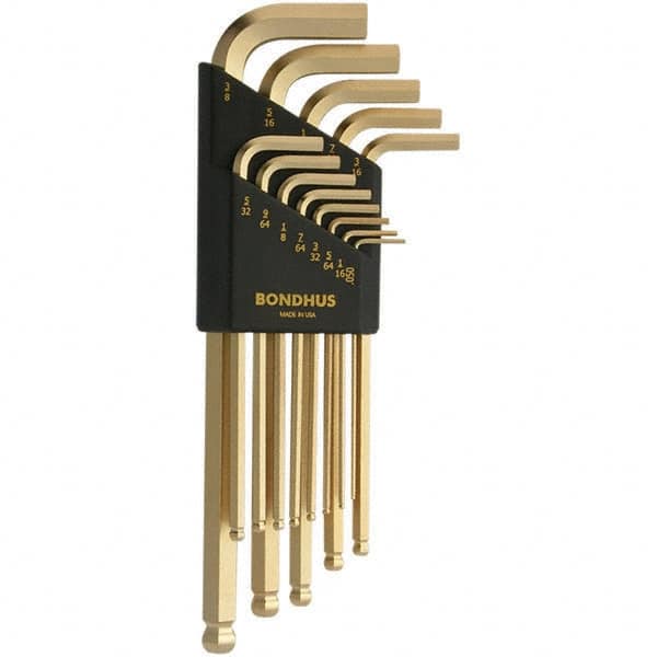 Bondhus - Hex Key Sets Tool Type: Ball End Handle Type: L-Key Long Arm - Industrial Tool & Supply
