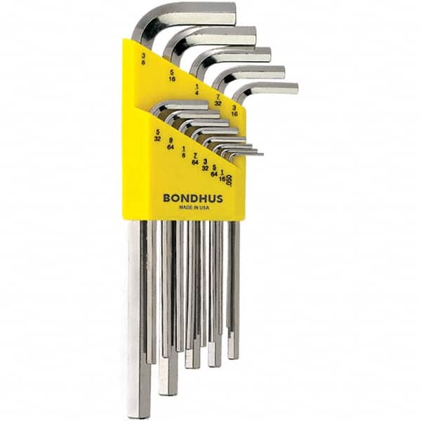Bondhus - Hex Key Sets Tool Type: Hex Handle Type: L-Key Long Arm - Industrial Tool & Supply