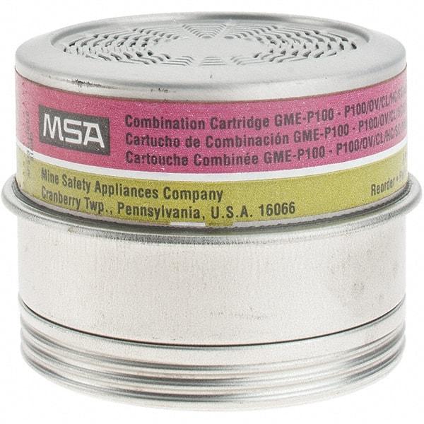 MSA - Organic Vapor, Chlorine, Sulfur, Dioxide & Hydrogen Chloride, Hydrogen Sulfide, Ammonia, Methylamine, Formaldehyde, Hydrogen Fluoride & Particulate Protection PAPR Combination Multi-Gas/P100 Particulate Filter Cartridge - Industrial Tool & Supply