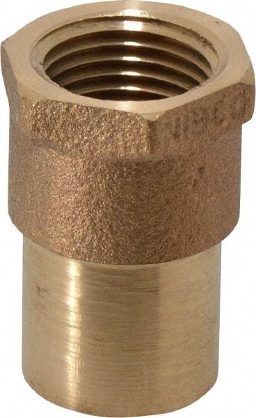 NIBCO - 3/4 x 1/2" Cast Copper Pipe Adapter - FTG x F, Pressure Fitting - Industrial Tool & Supply